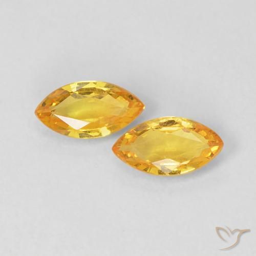 0.38ctw طبيعي ذهبي زفير, ماركيز, VVS