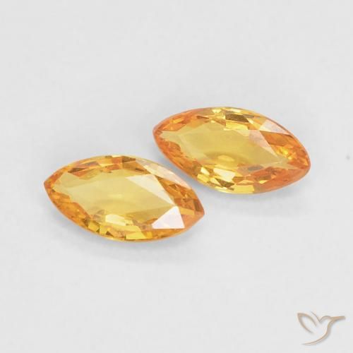 0.34ctw طبيعي ذهبى-برتقالى زفير, ماركيز, VVS