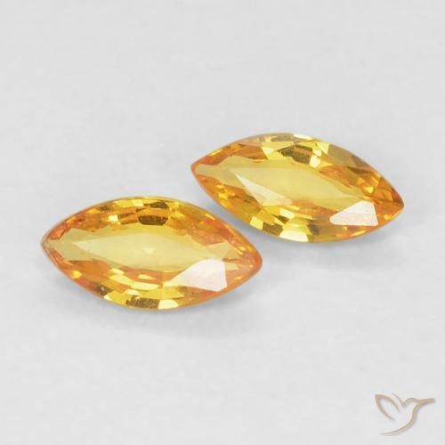 0.36ctw طبيعي برتقالى ذهبة زفير, ماركيز, VVS