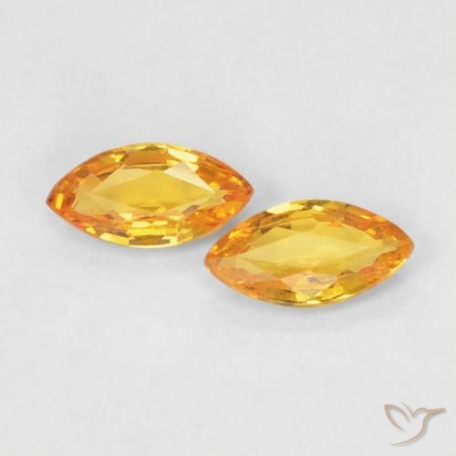 0.34ctw طبيعي ذهبى-برتقالى زفير, ماركيز, VVS-VS