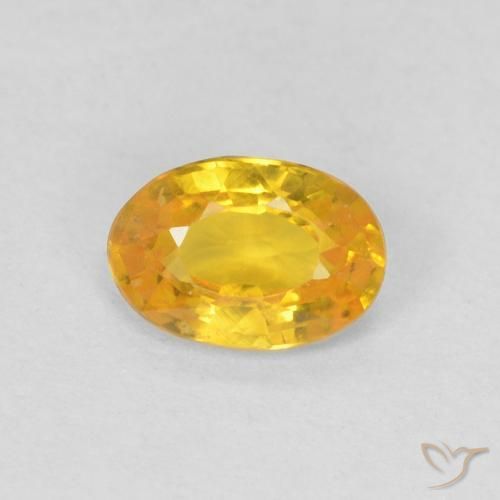 0.53ct طبيعي برتقالى-ذهبى زفير, بيضوي, قليلا جدا