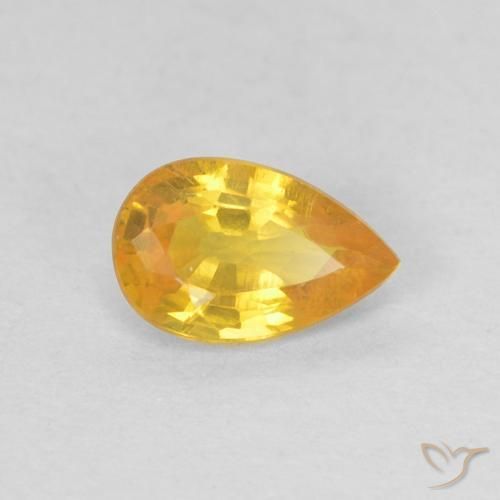 0.50ct طبيعي برتقالى متوسط زفير, شكل الكمثرى, قليلا جدا