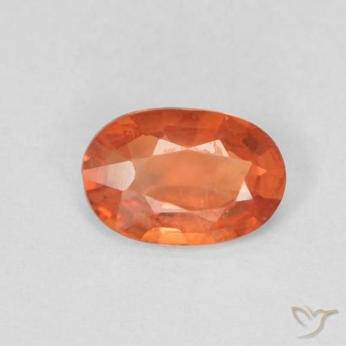 0.41ct طبيعي برتقالى نارى زفير, بيضوي, قليلا جدا