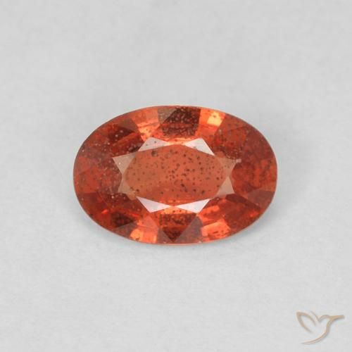 0.46ct طبيعي أحمر كثيف زفير, بيضوي, قليلا جدا