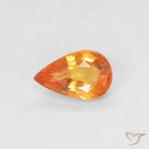 0.52ct طبيعي برتقالي زاهى زفير, شكل الكمثرى, VVS-VS