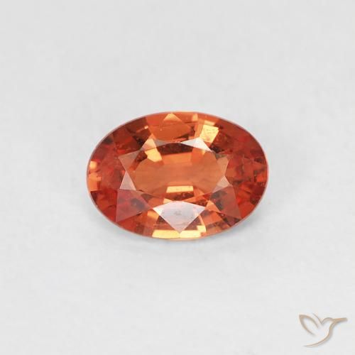 0.48ct طبيعي برتقالى متوسط زفير, بيضوي, VVS-VS