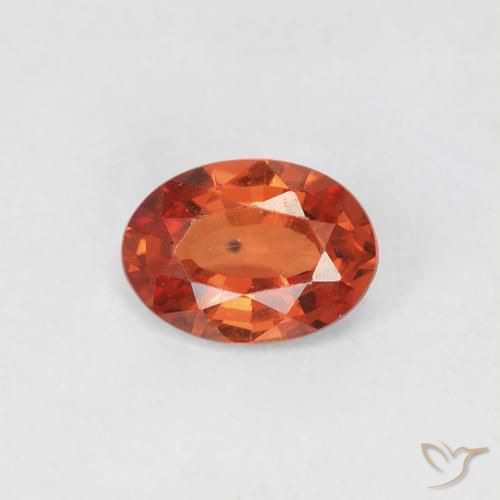 0.47ct طبيعي برتقالى متوسط زفير, بيضوي, VVS-VS