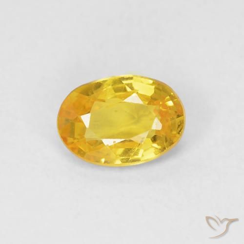 0.57ct طبيعي برتقالى-ذهبى زفير, بيضوي, VVS-VS