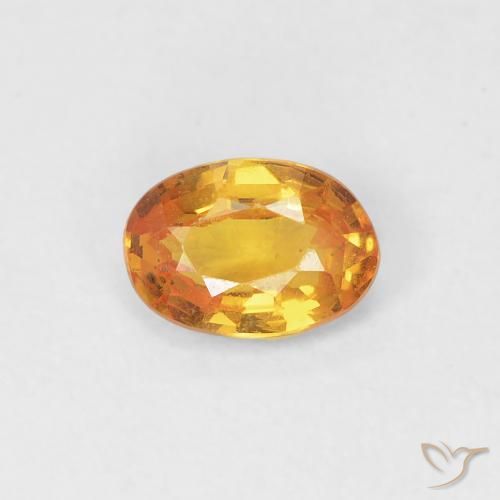 0.49ct طبيعي ذهبى-برتقالى زفير, بيضوي, VVS-VS