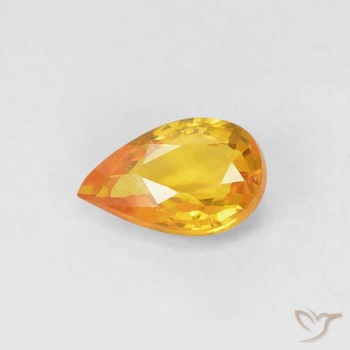 0.48ct طبيعي برتقالى متوسط زفير, شكل الكمثرى, VVS-VS