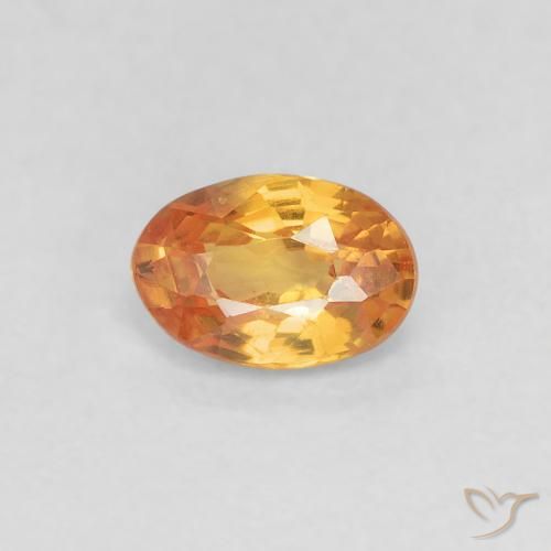0.55ct طبيعي برتقالى كثيف زفير, بيضوي, VVS-VS