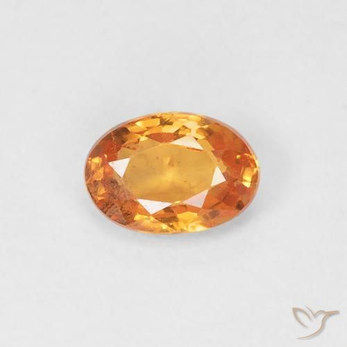0.53ct طبيعي برتقالى متوسط زفير, بيضوي, VVS-VS, Photo A