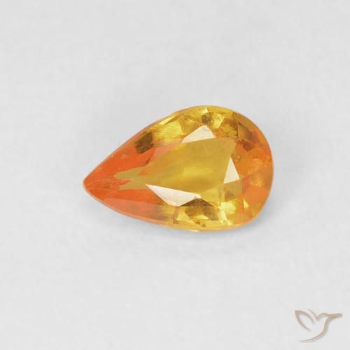 0.50ct طبيعي برتقالى متوسط زفير, شكل الكمثرى, VVS-VS