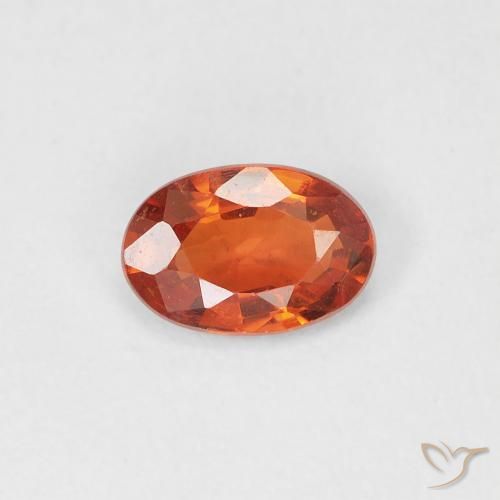 0.44ct طبيعي برتقالى كهرمانى زفير, بيضوي, VVS-VS