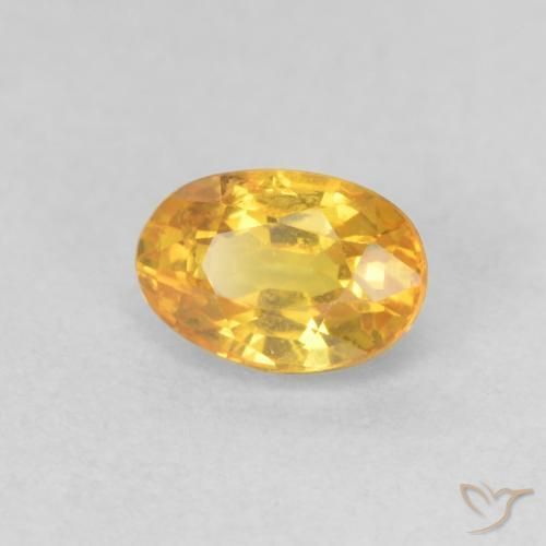0.73ct طبيعي ذهبى لامع زفير, بيضوي, VVS-VS
