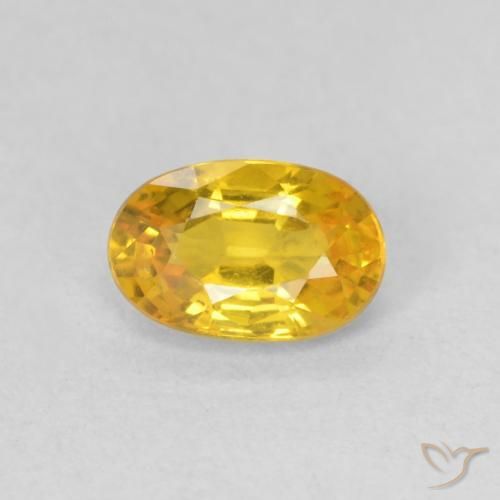 0.62ct طبيعي برتقالى-ذهبى زفير, بيضوي, VVS