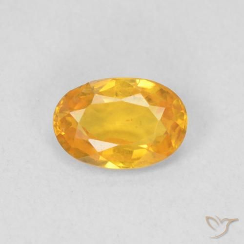 0.56ct طبيعي برتقالى متوسط زفير, بيضوي, VVS-VS