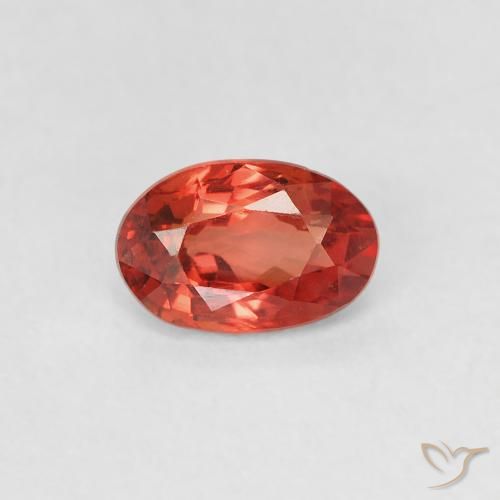0.56ct طبيعي أحمر متوسط زفير, بيضوي, VVS-VS
