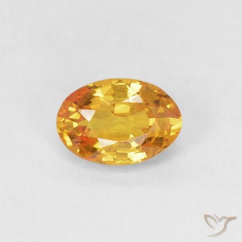 0.59ct طبيعي ذهبى-برتقالى زفير, بيضوي, VVS-VS