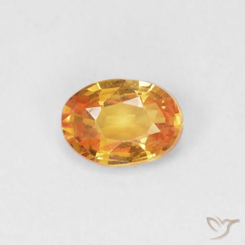 0.55ct طبيعي ذهبى-برتقالى زفير, بيضوي, VVS-VS
