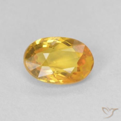 0.66ct طبيعي ذهبى-برتقالى زفير, بيضوي, VVS-VS