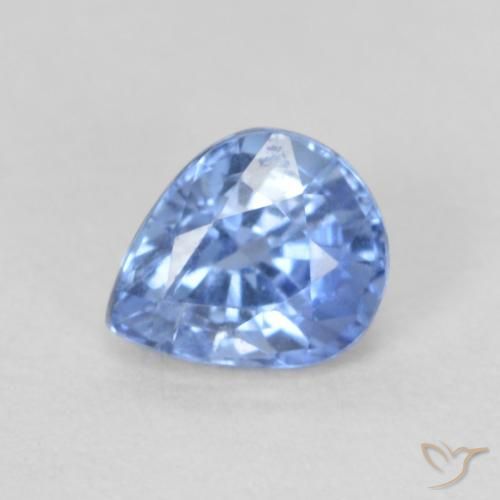 0.42ct طبيعي أزرق باستيلى زفير, شكل الكمثرى, VVS-VS