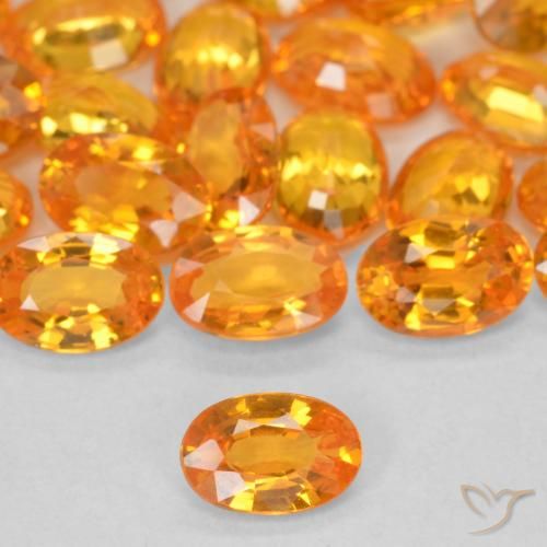 0.60ct طبيعي برتقالي زاهى زفير, بيضوي, VVS-VS