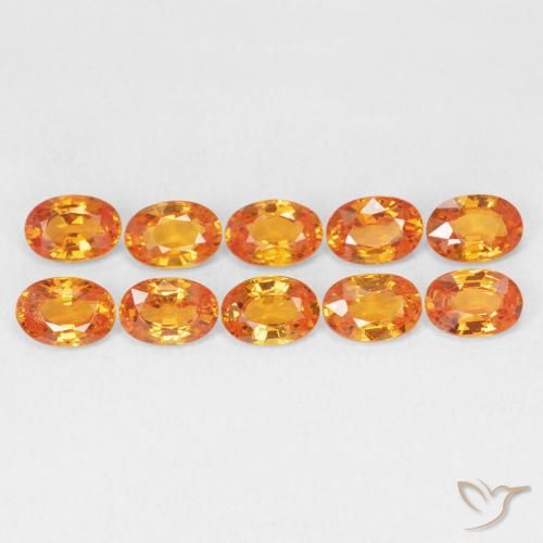 0.56ct طبيعي برتقالى متوسط زفير, بيضوي, VVS-VS