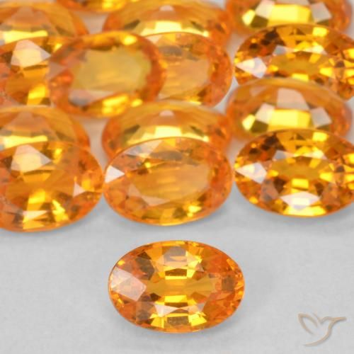 0.62ct طبيعي برتقالى محمر زفير, بيضوي, VVS-VS