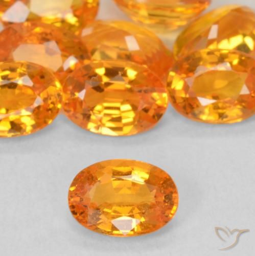 0.60ct طبيعي برتقالى متوسط زفير, بيضوي, VVS-VS