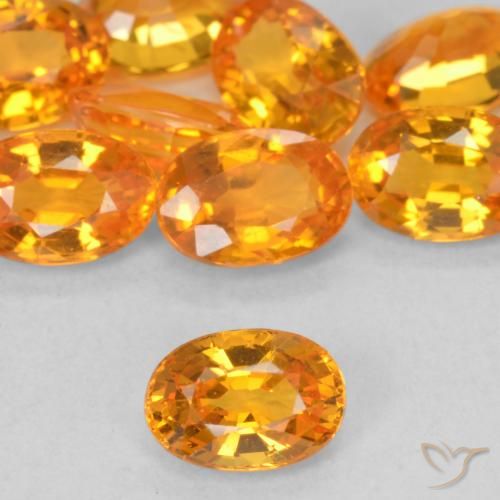 0.64ct طبيعي برتقالى متوسط زفير, بيضوي, VVS-VS