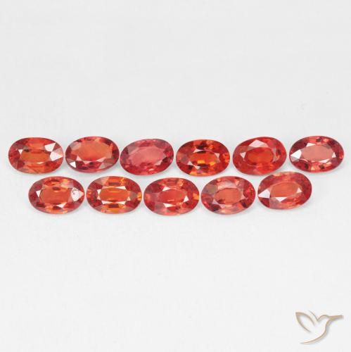 0.63ct طبيعي أحمر كثيف زفير, بيضوي, VVS-VS