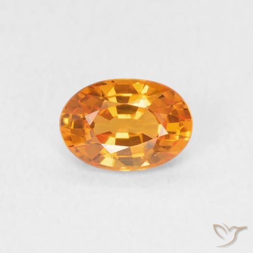 0.61ct طبيعي برتقالي زاهى زفير, بيضوي, VVS-VS