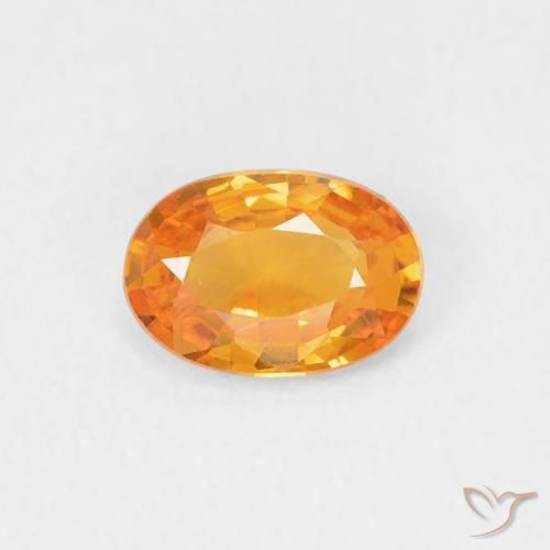 0.51ct طبيعي برتقالي زاهى زفير, بيضوي, VVS-VS