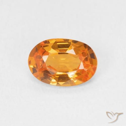 0.64ct طبيعي برتقالي زاهى زفير, بيضوي, VVS-VS