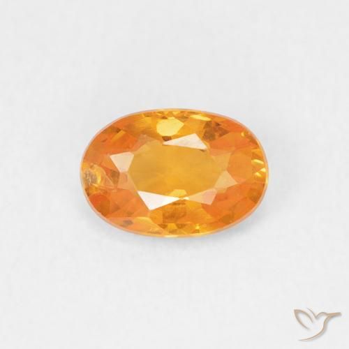 0.60ct طبيعي برتقالي زاهى زفير, بيضوي, قليلا جدا