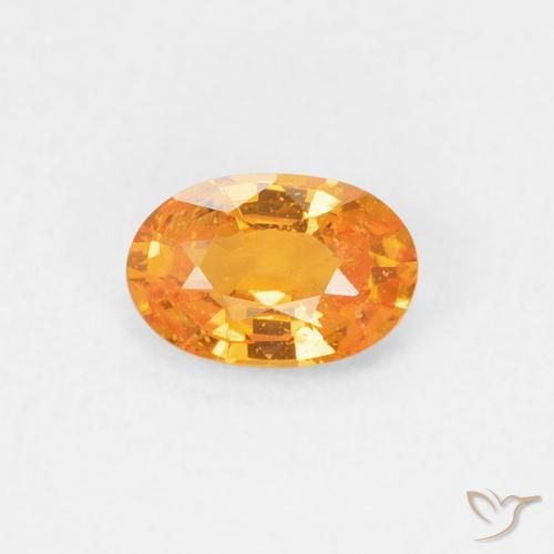0.60ct طبيعي برتقالى كثيف زفير, بيضوي, قليلا جدا