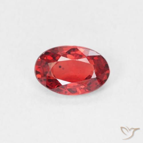 0.54ct طبيعي أحمر قرمزى زفير, بيضوي, VVS-VS