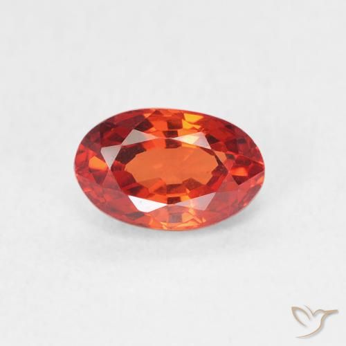 0.74ct طبيعي أحمر متوسط زفير, بيضوي, VVS-VS