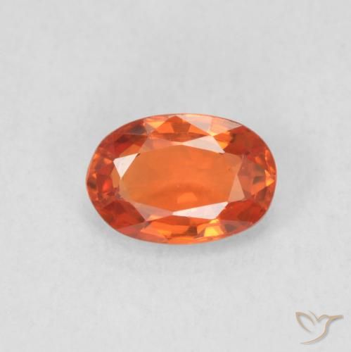 0.68ct طبيعي برتقالى نارى زفير, بيضوي, VVS-VS
