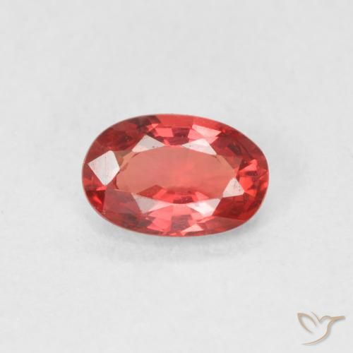 0.54ct طبيعي أحمر قرمزى زفير, بيضوي, VVS-VS