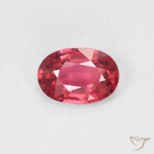 0.57ct طبيعي أحمر متوسط زفير, بيضوي, قليلا جدا