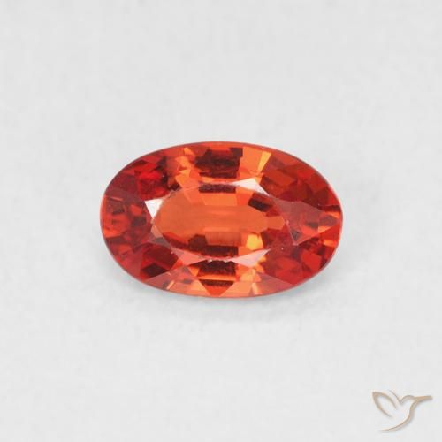 0.54ct طبيعي أحمر متوسط زفير, بيضوي, VVS-VS