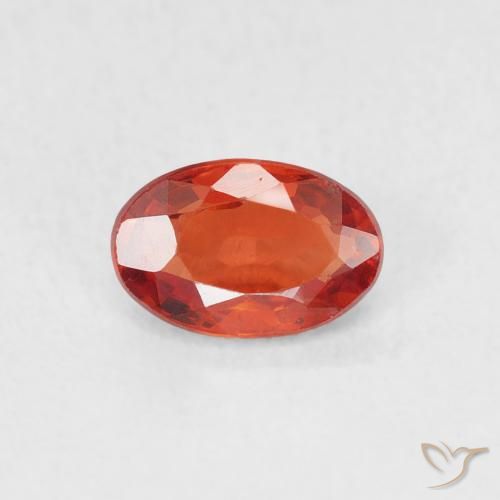 0.63ct طبيعي أحمر كثيف زفير, بيضوي, VVS-VS