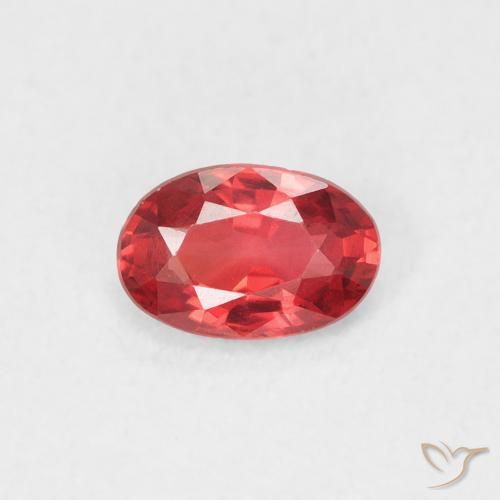 0.51ct طبيعي أحمر قرمزى زفير, بيضوي, VVS-VS