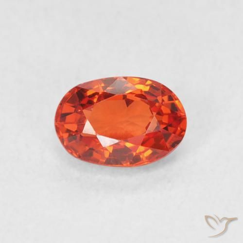 0.76ct طبيعي برتقالى كهرمانى زفير, بيضوي, VVS-VS