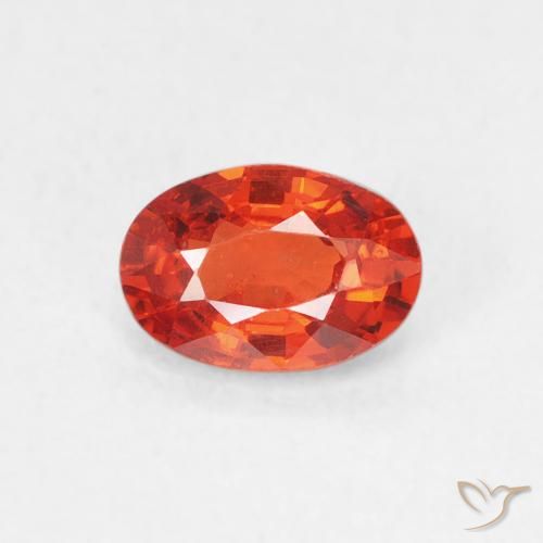 0.64ct طبيعي برتقالى متوسط زفير, بيضوي, قليلا جدا