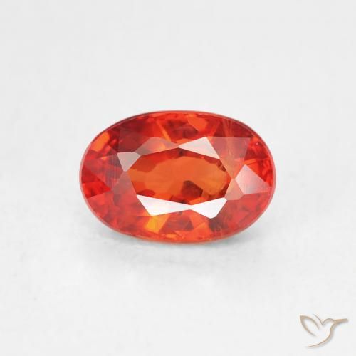 0.83ct طبيعي برتقالى دافئ زفير, بيضوي, قليلا جدا