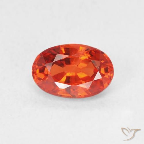 0.72ct طبيعي برتقالى نارى زفير, بيضوي, قليلا جدا
