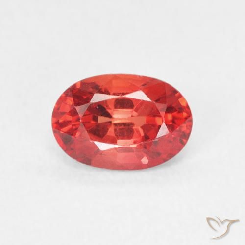 0.73ct طبيعي أحمر كثيف زفير, بيضوي, VVS-VS
